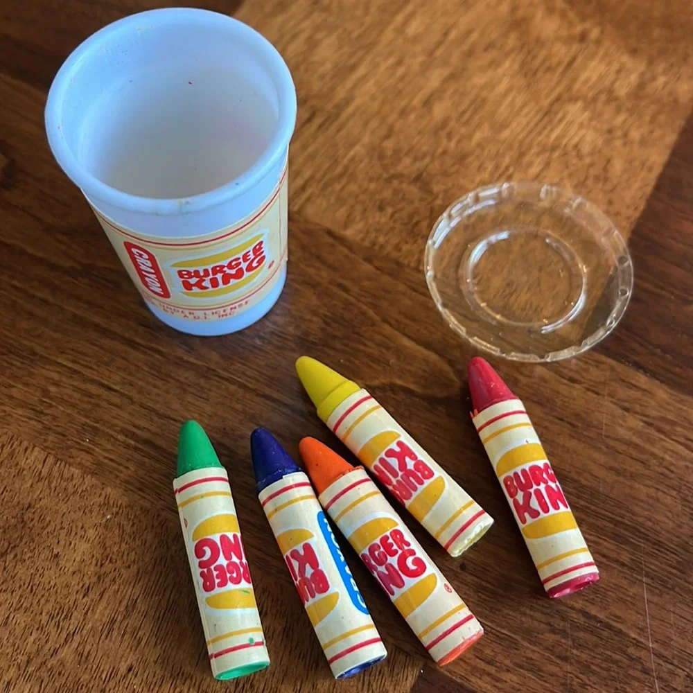 VINTAGE 80S BURGER KING - CRAYON & ERASER SET - Picture 13 of 14